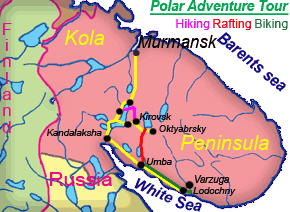 hiking holidays khibiny tundra rafting holidays umba river biking cycling white sea coast adventure holidays kola peninsula russia