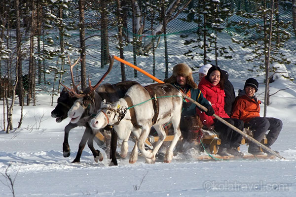 Sommer Winter Urlaub Reisen Kola Halbinsel Russisch Lappland Murmansk